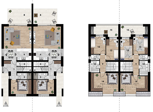 Magiszter Home okohazak B alaprajzok